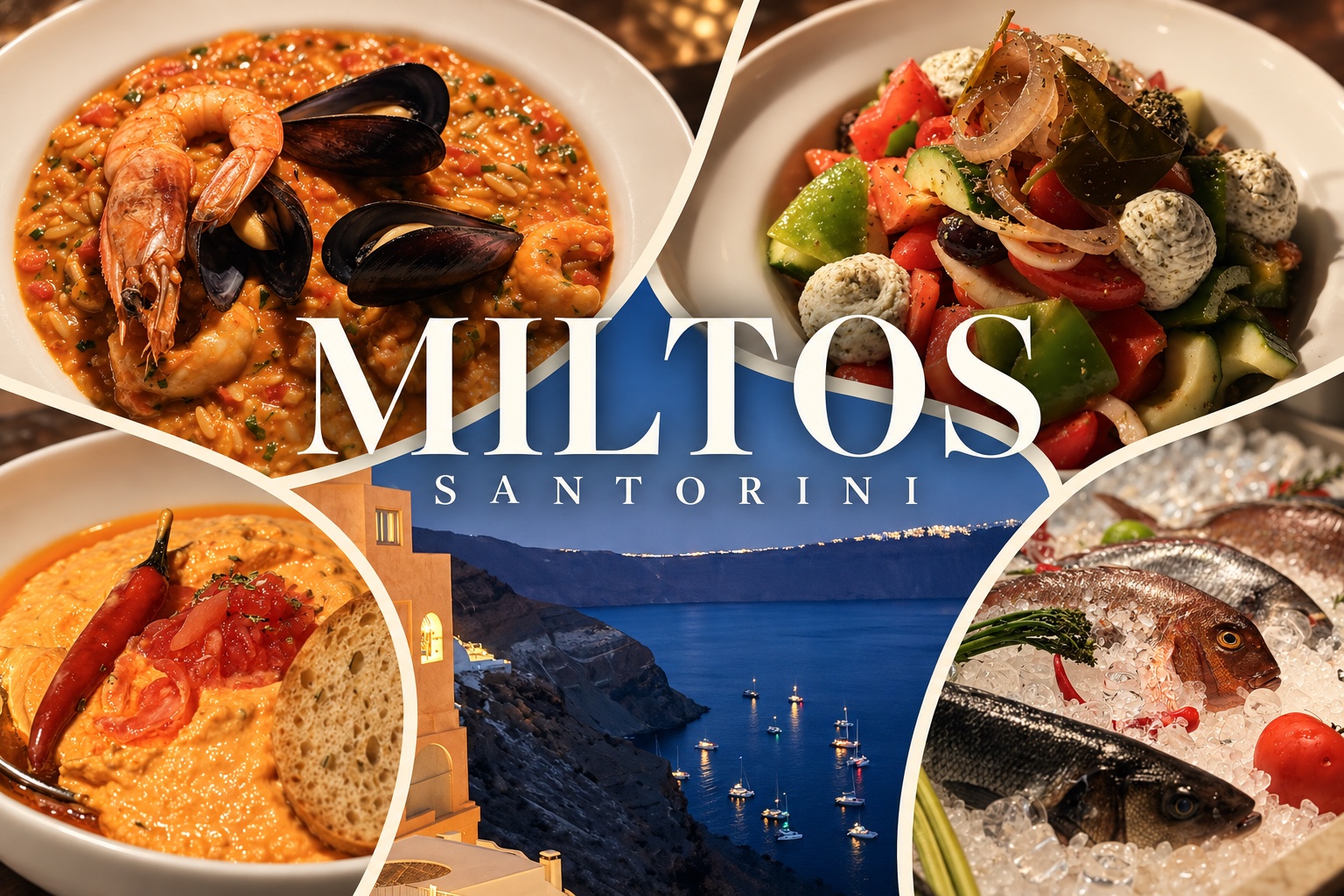 Miltos’ Greek Table in Santorini